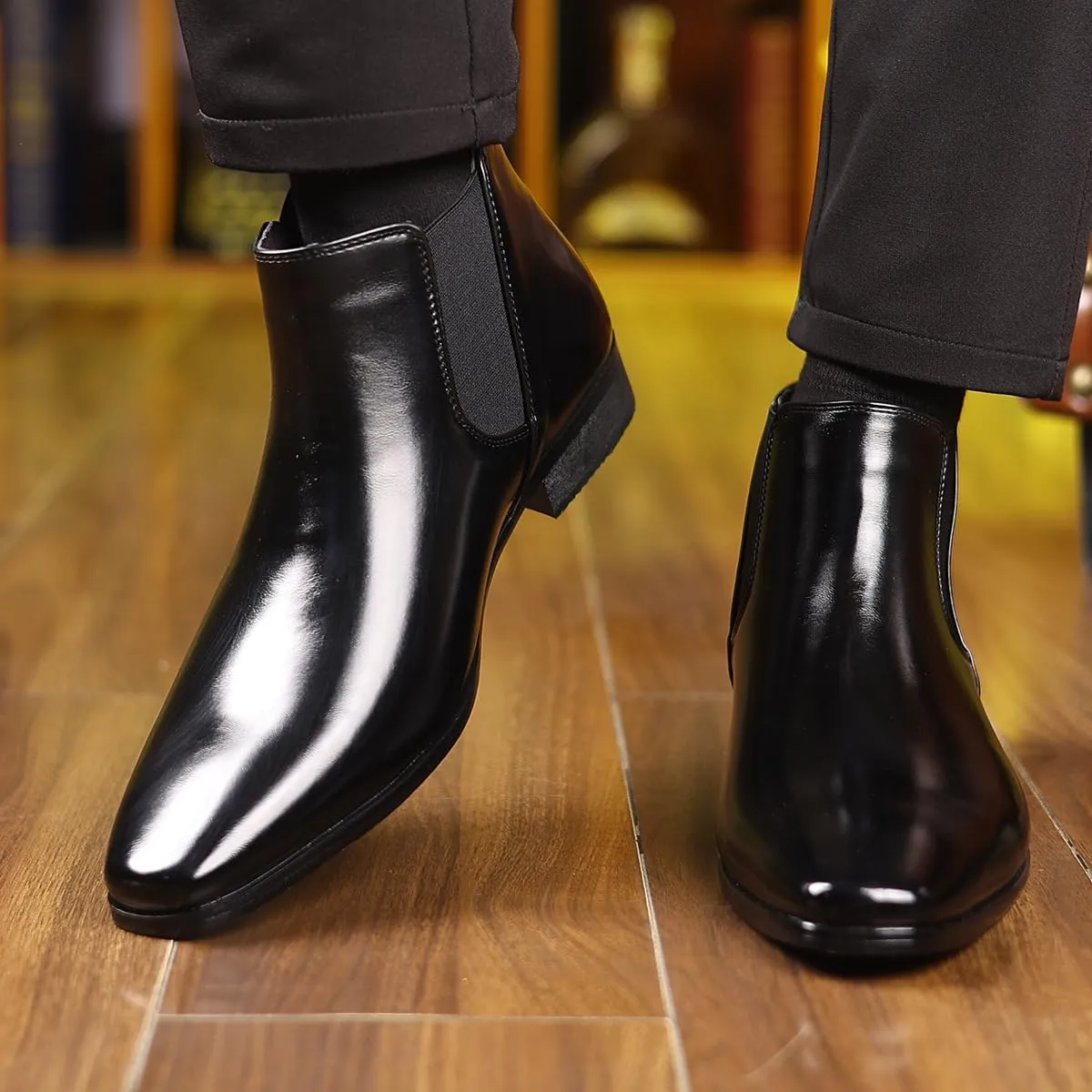 Men's Chelsea Boots Casual Dress Boots Ankle Slip on Boots for Men