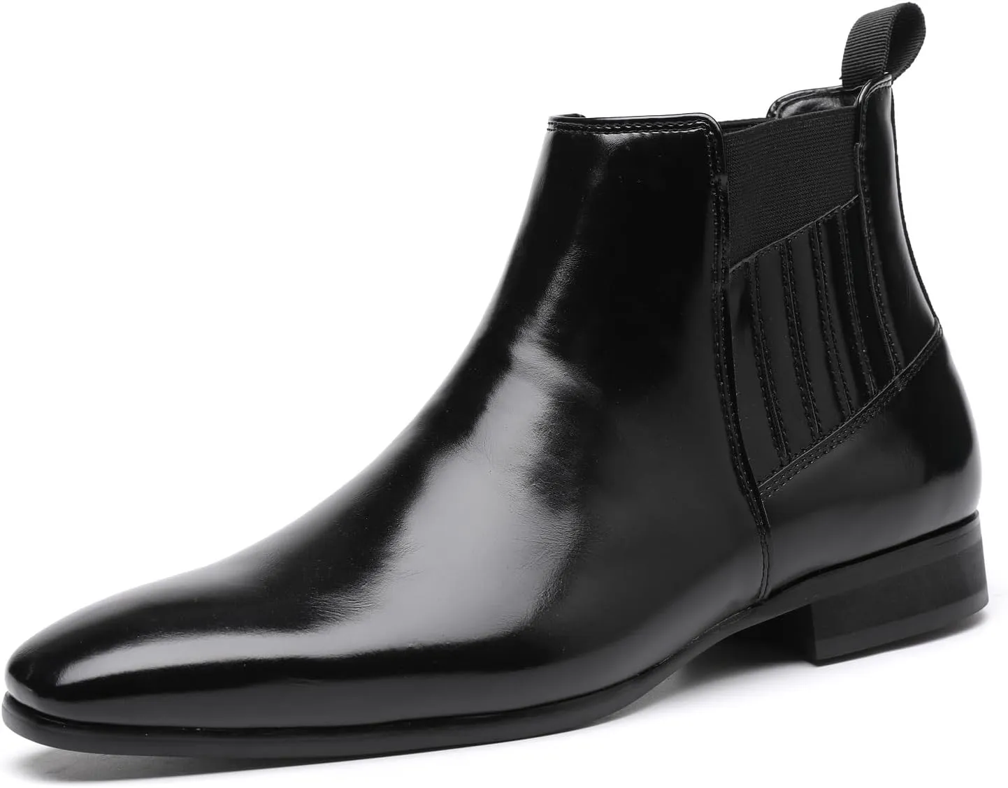 Men's Chelsea Boots Leather Classic Elastic Slip On Chukka Ankle Boots for Men