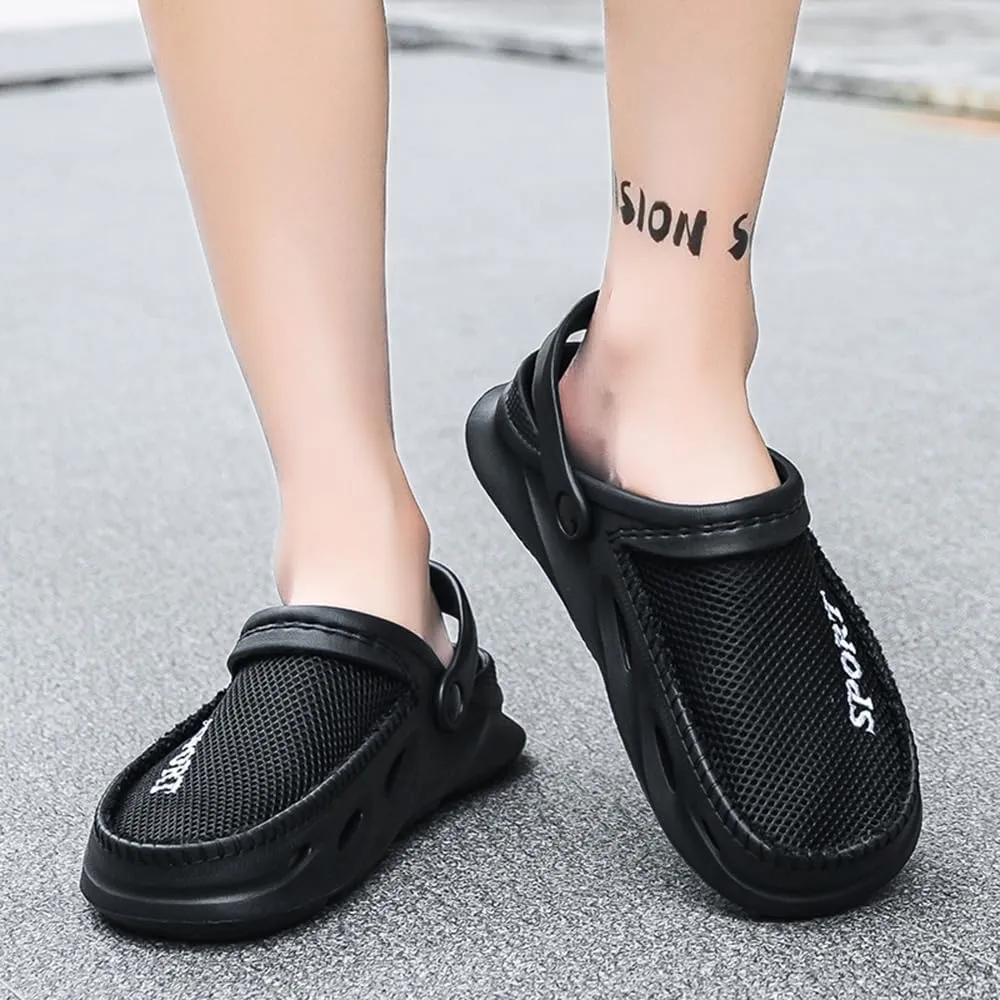 Men's Clogs Shoes Slippers Anti-Slip Beach Adjustable Back Strap Comfort Lightweight Quick Dry Sandals for Casual Outdoor