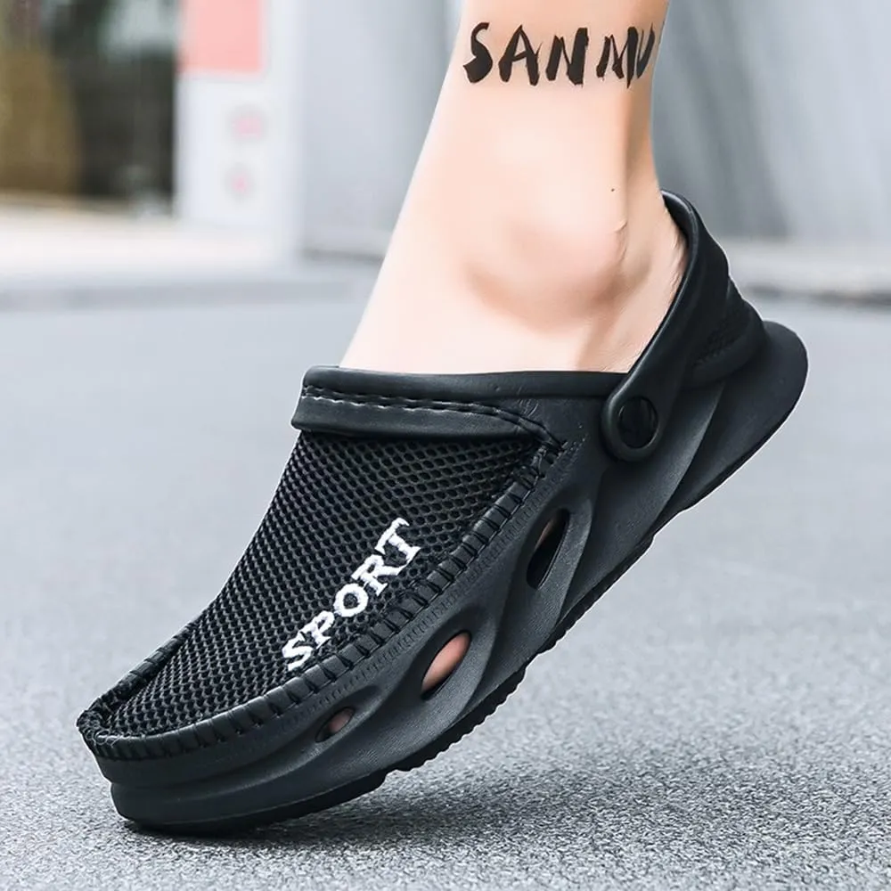Men's Clogs Shoes Slippers Anti-Slip Beach Adjustable Back Strap Comfort Lightweight Quick Dry Sandals for Casual Outdoor