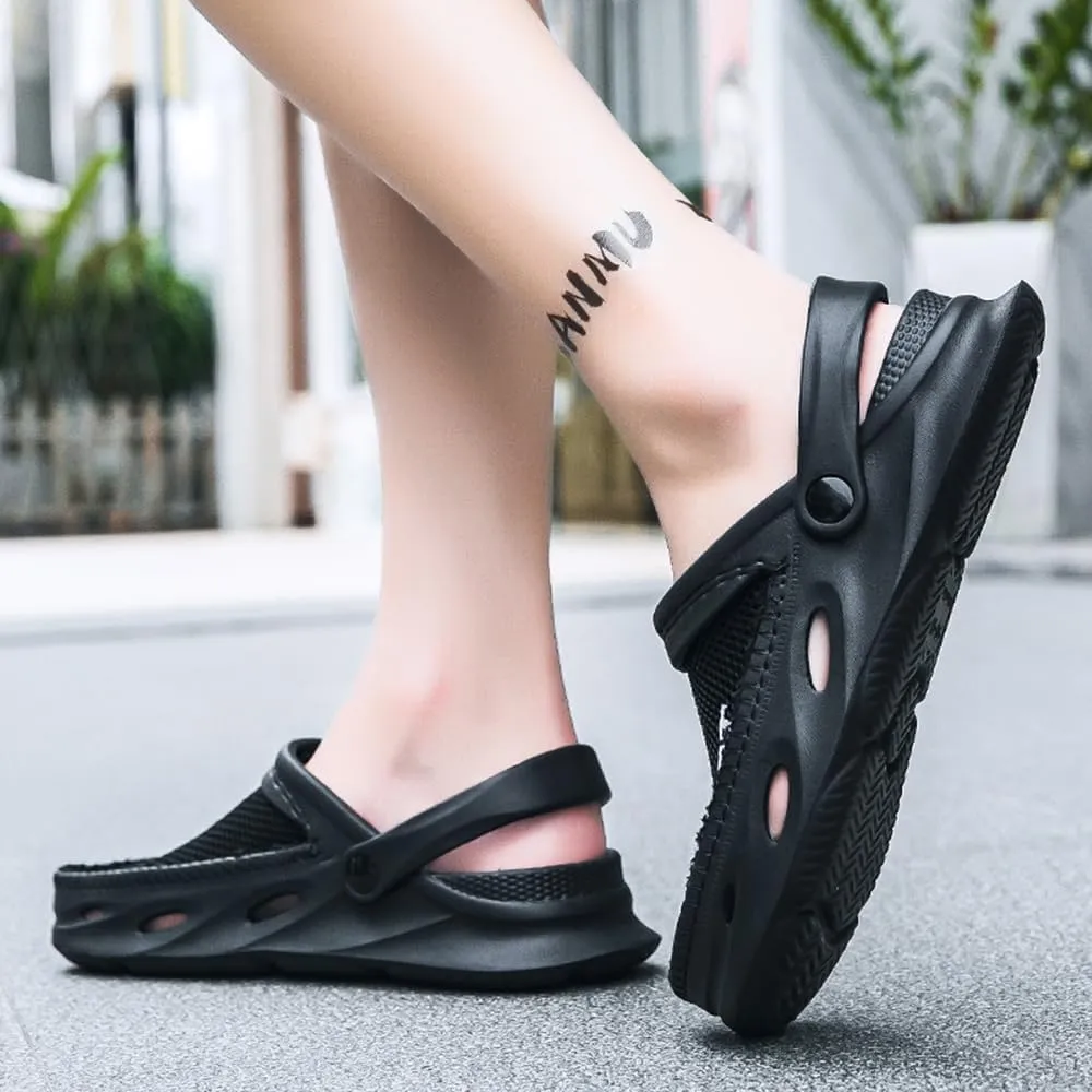 Men's Clogs Shoes Slippers Anti-Slip Beach Adjustable Back Strap Comfort Lightweight Quick Dry Sandals for Casual Outdoor