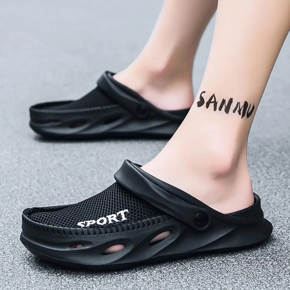Men's Clogs Shoes Slippers Anti-Slip Beach Adjustable Back Strap Comfort Lightweight Quick Dry Sandals for Casual Outdoor