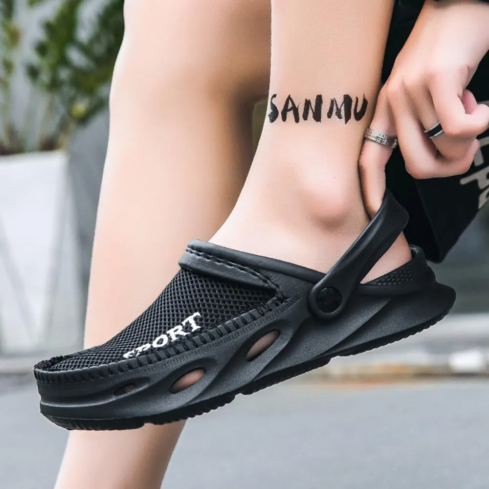 Men's Clogs Shoes Slippers Anti-Slip Beach Adjustable Back Strap Comfort Lightweight Quick Dry Sandals for Casual Outdoor