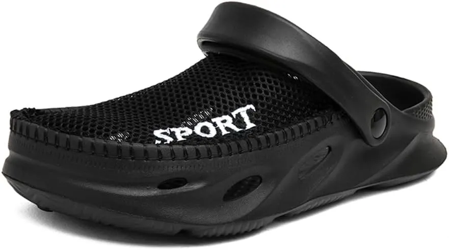 Men's Clogs Shoes Slippers Anti-Slip Beach Adjustable Back Strap Comfort Lightweight Quick Dry Sandals for Casual Outdoor