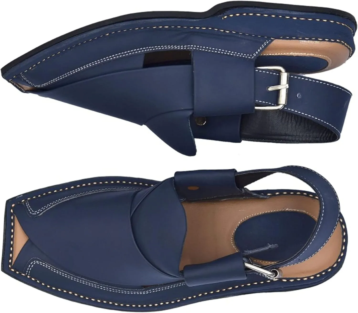 Men's Double Sole Summer Black Genuine Cowhide Leather Sandals Comfort Shoes