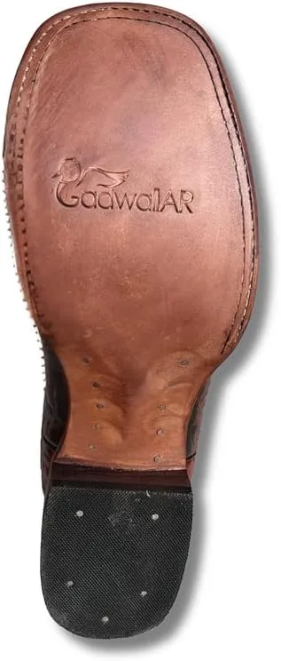 Men's Exotic Pattern Western Cowboy Slip-On Square Toe Boots in Leather-Alex Series Snake, Caiman & Ostrich Styling bota de vaquero para hombre