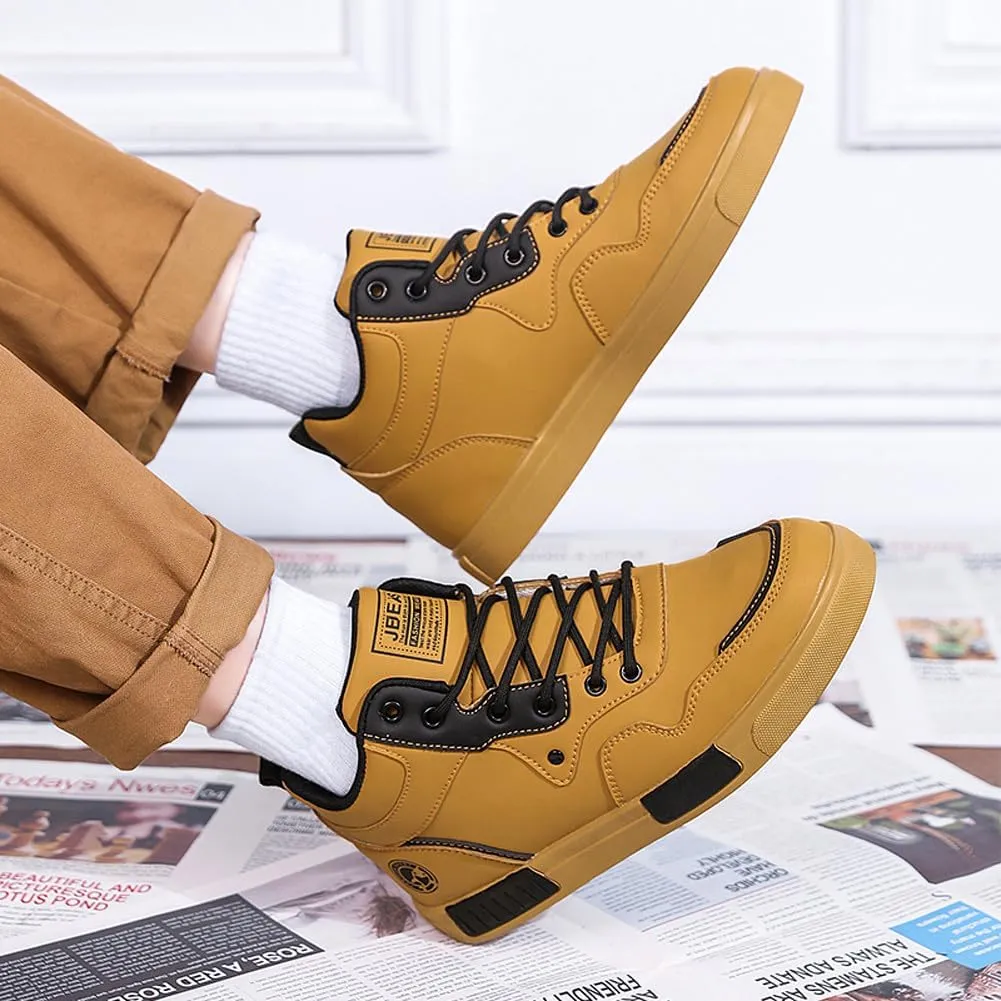 Men's Fashion High Top Chinese Style Skate Sneakers Stylish Comfortable Skateboarding Road Running Walking Shoes