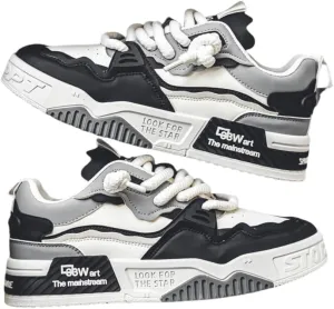 Men's Fashion Street Style Thick Soled Skateboard Shoes, Comfortable Non-Slip Sneakers for Men, Men's Outdoor Activities Shoes