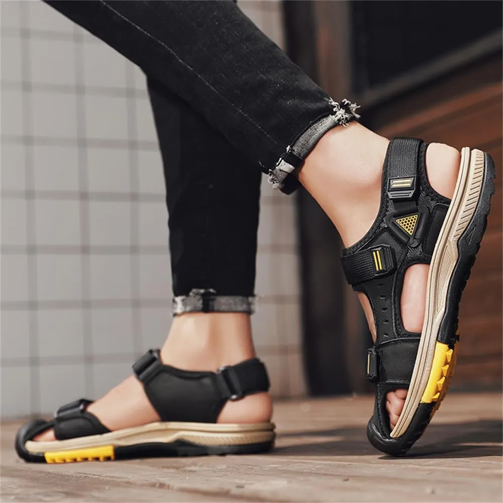 Mens Hiking Sandals Closed Toe Athletic Sport Sandals Leather Lightweight Trail Walking Casual Water Shoes