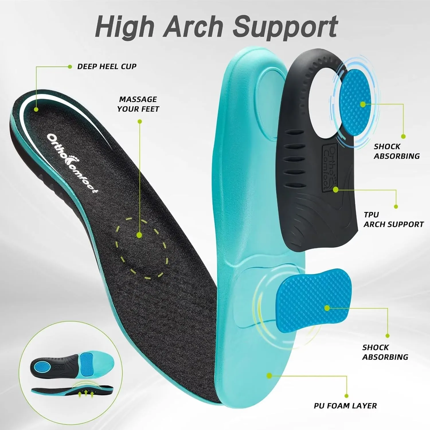 Men's Orthopedic Leather Dress Fashion Sneakers: Comfortable Plantar Fasciitis Business Walking Shoes with Arch Support, Orthotic Flat Feet Thick Sole Sneakers for Foot and Heel Pain Relief
