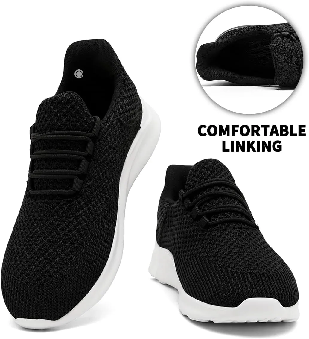 Mens Running Shoes Slip On Sneakers Walking Tennis Shoes Gym Athletic Sports Fashion Casual Breathable
