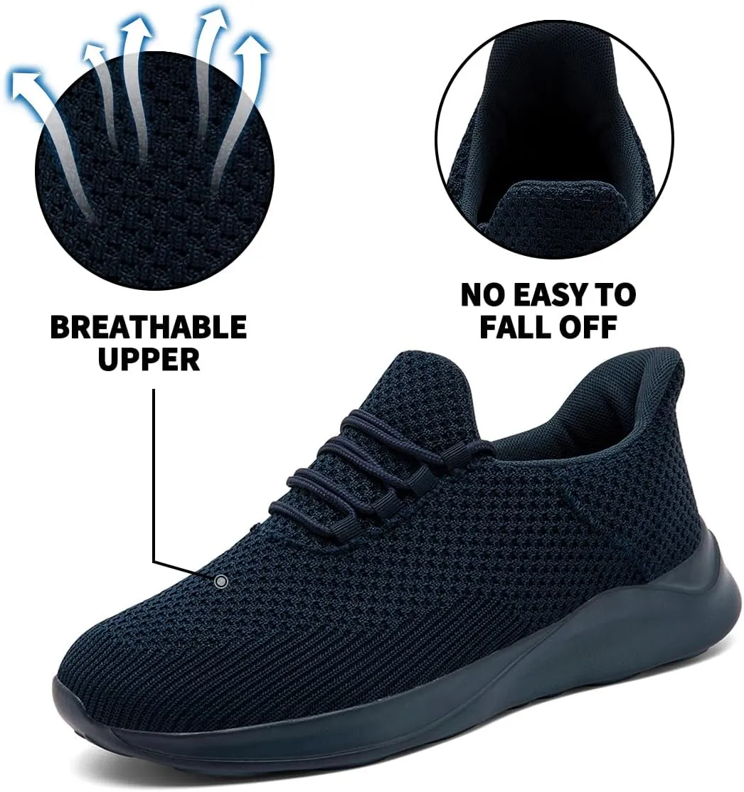 Mens Running Shoes Slip On Sneakers Walking Tennis Shoes Gym Athletic Sports Fashion Casual Breathable