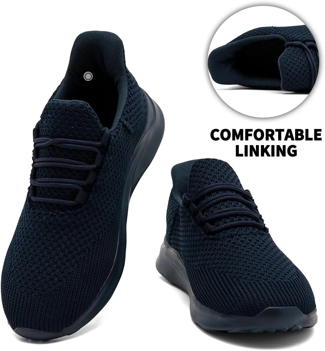 Mens Running Shoes Slip On Sneakers Walking Tennis Shoes Gym Athletic Sports Fashion Casual Breathable