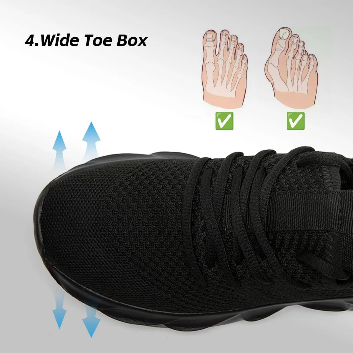 Men's Running Shoes Walking Sneakers Casual Walkout Shoes Tennis Athletic Shoes for Gym Sport
