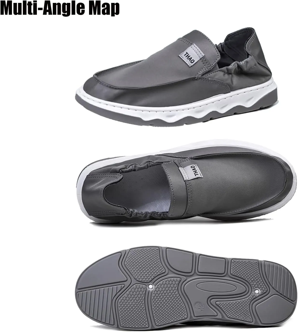 Men's Slip on lce Silk Comfortable Loafers,Vintage Flat Comfy Boat Shoes Lightweight Canvas Non-Slip Fashion Sneakers Walking Shoes