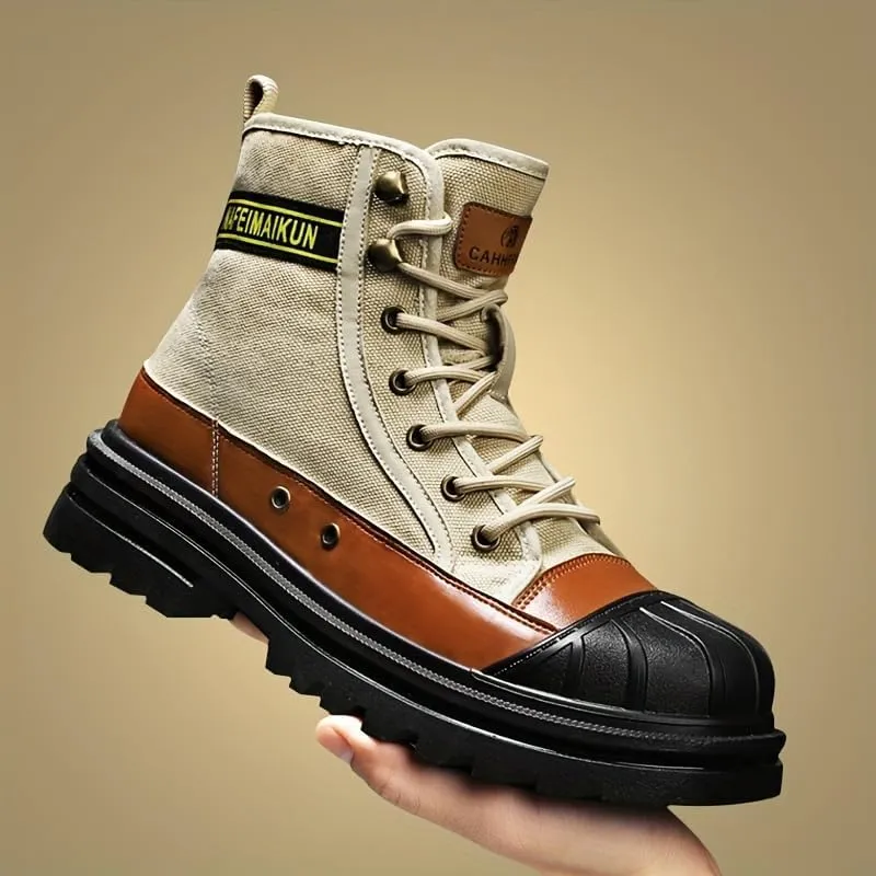 Men's stylish ethnic skateboard shoes, comfortable, non-slip and breathable lace-up sneakers, suitable for men's outdoor activities