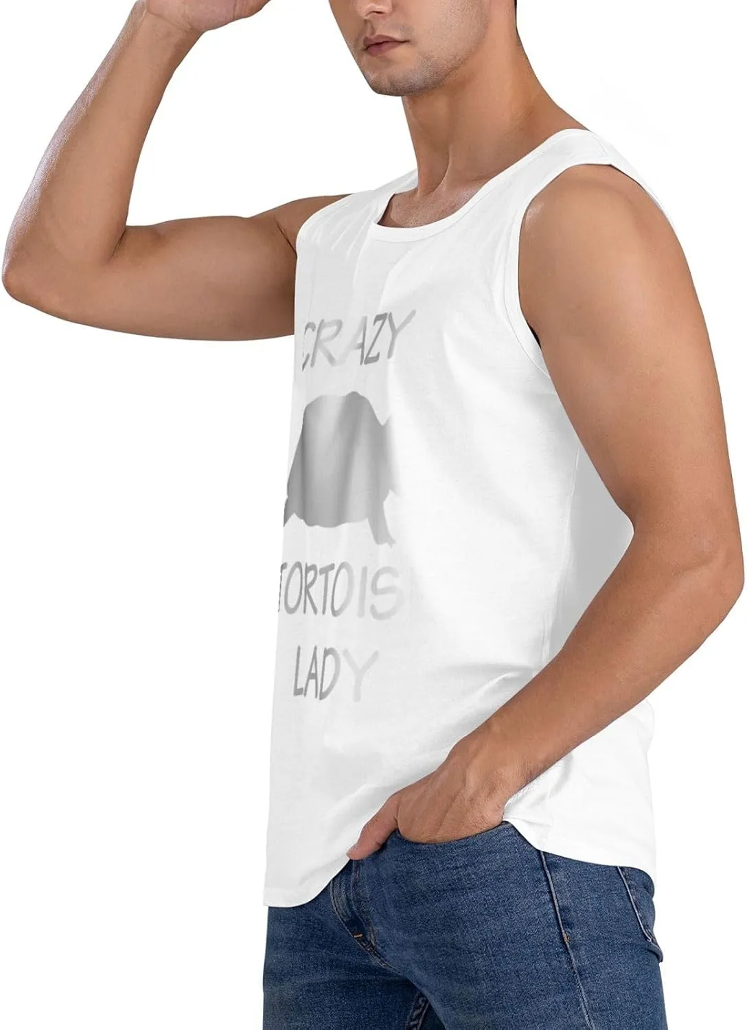 Men's Tank Top Sleeveless Tees Crazy Tortoises Lady Quick Dry Sport Shirts Muscle Workout Gym Beach T-Shirts