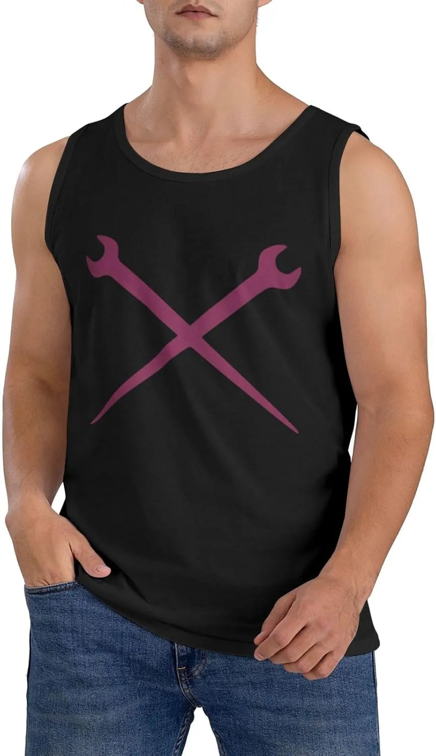Men's Tank Top Sleeveless Tees Ironworkers Crossed Tools Quick Dry Sport Shirts Muscle Workout Gym Beach T-Shirts