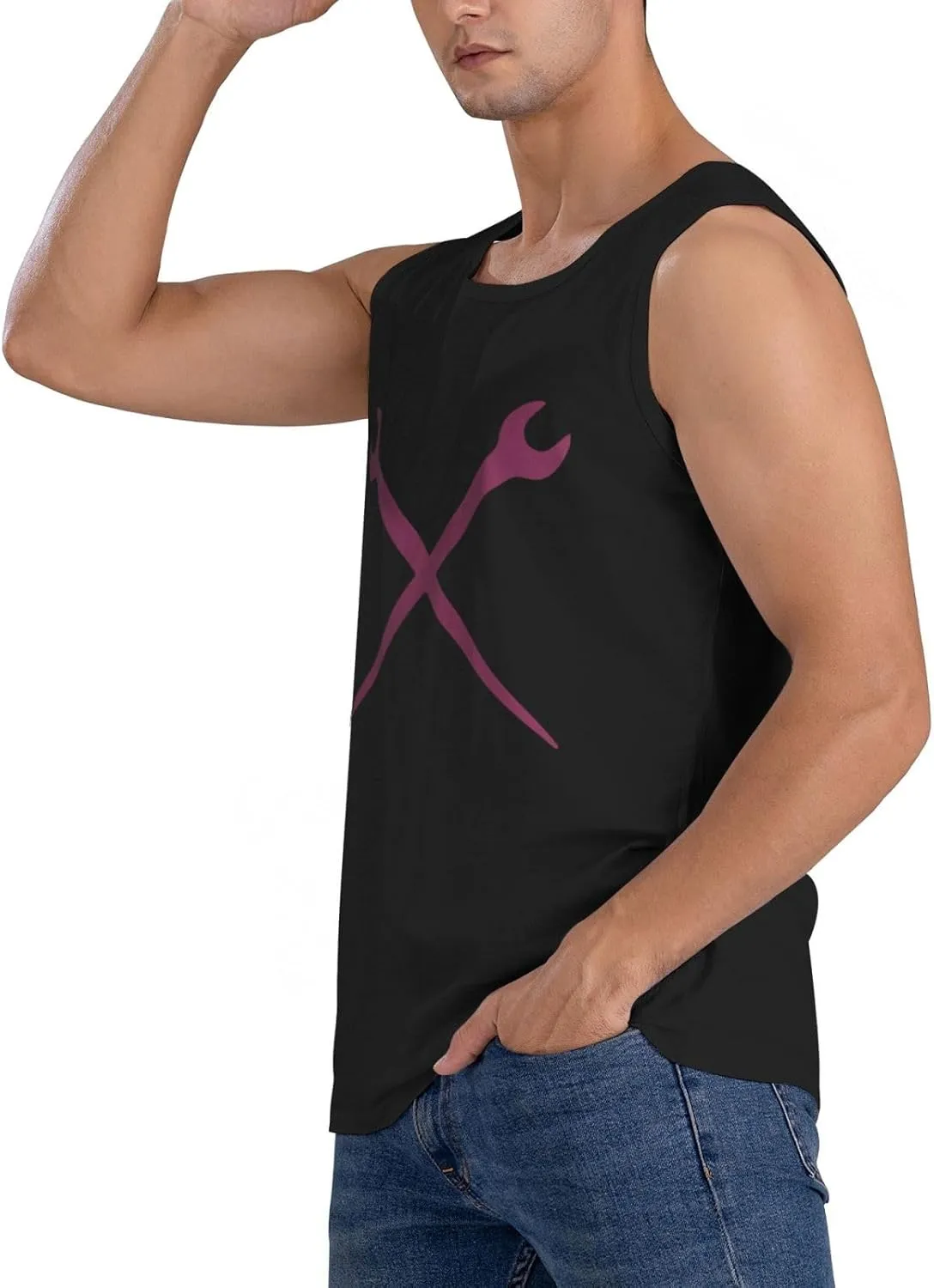 Men's Tank Top Sleeveless Tees Ironworkers Crossed Tools Quick Dry Sport Shirts Muscle Workout Gym Beach T-Shirts