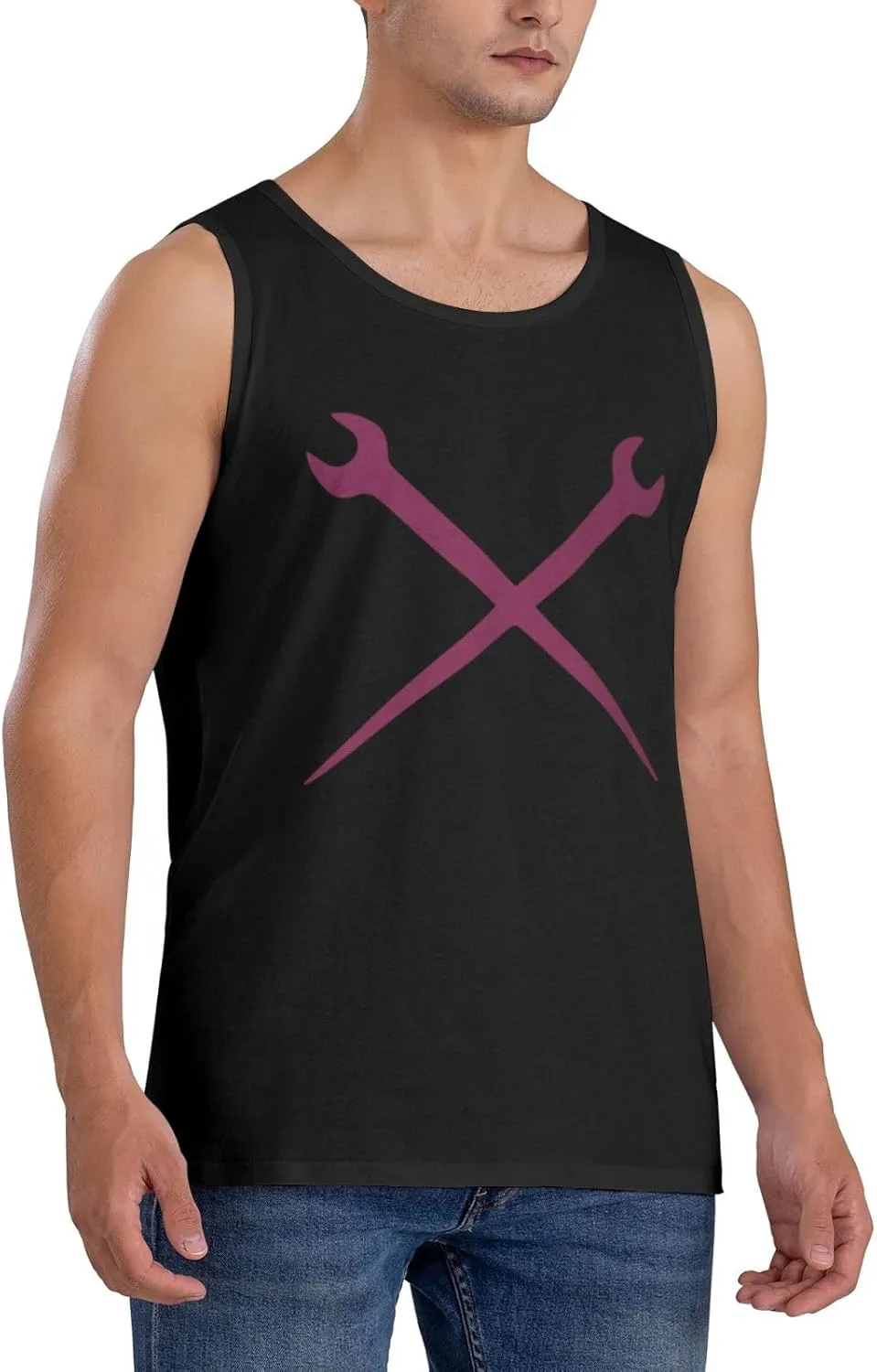 Men's Tank Top Sleeveless Tees Ironworkers Crossed Tools Quick Dry Sport Shirts Muscle Workout Gym Beach T-Shirts