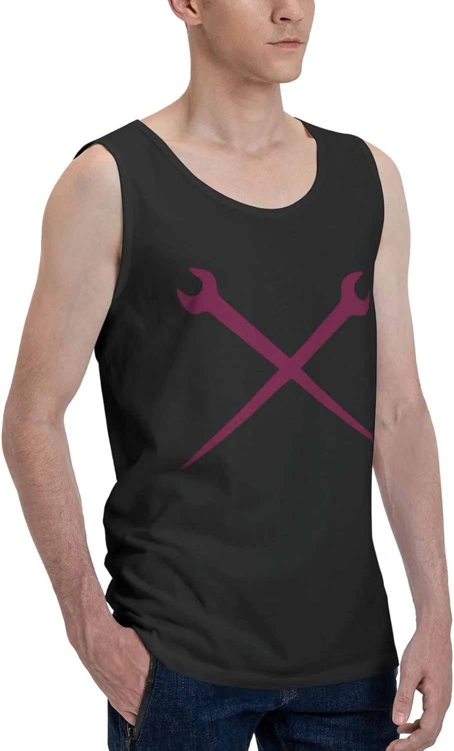 Men's Tank Top Sleeveless Tees Ironworkers Crossed Tools Quick Dry Sport Shirts Muscle Workout Gym Beach T-Shirts