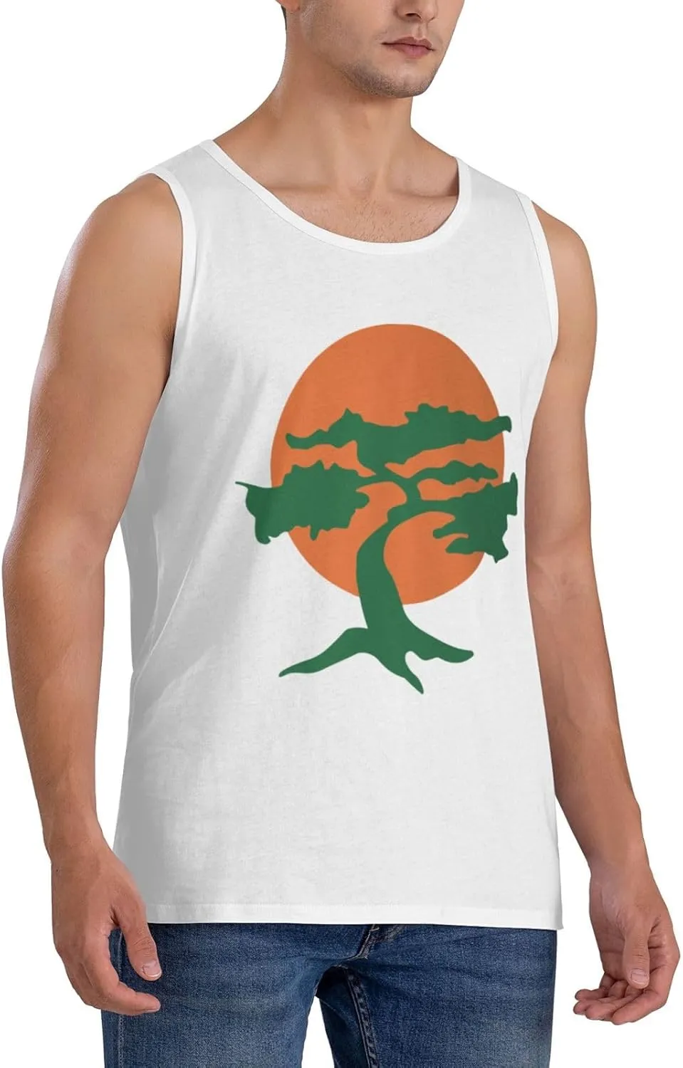 Men's Tank Top Sleeveless Tees Karates Quick Dry Sport Shirts Muscle Workout Gym Beach T-Shirts
