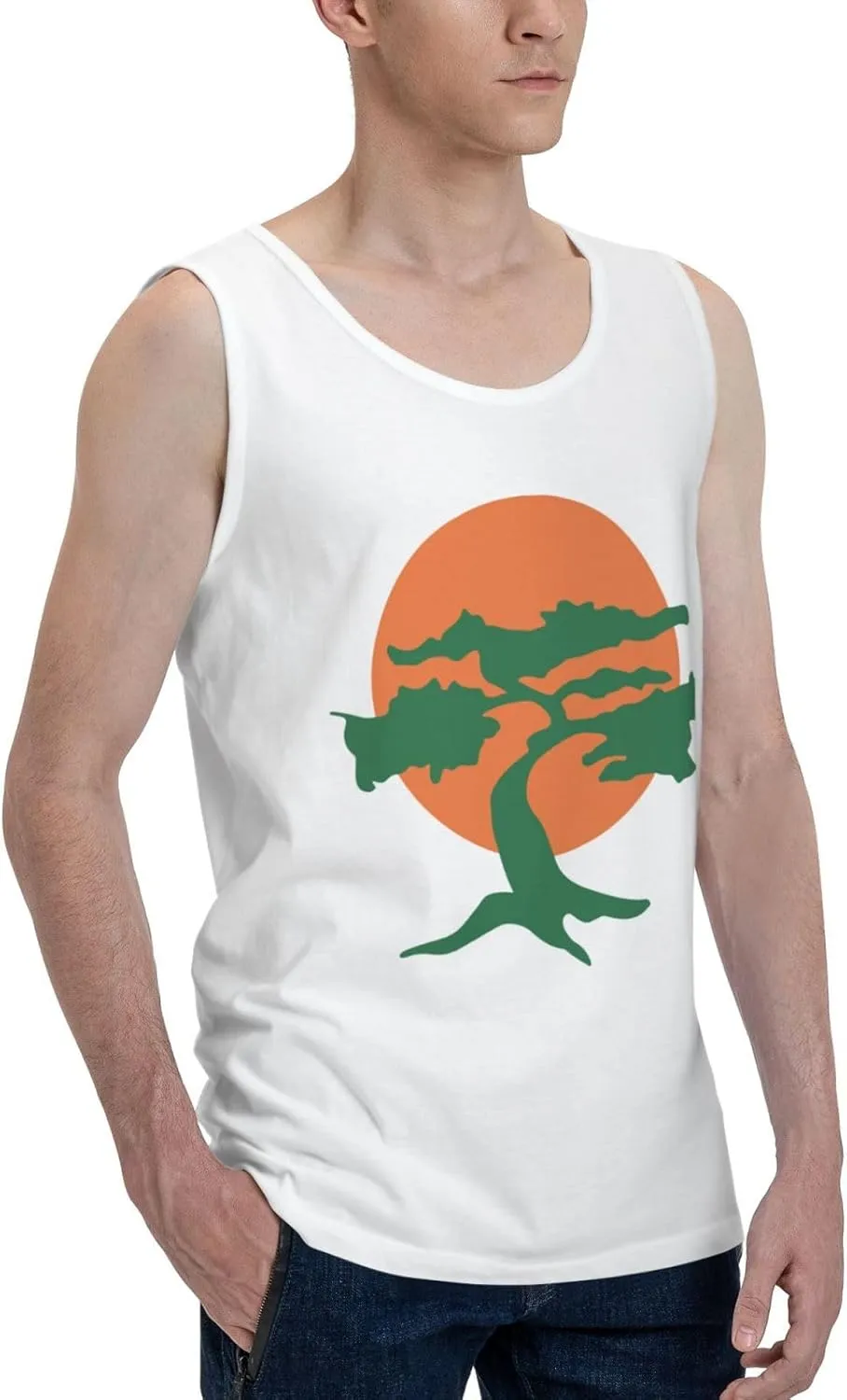 Men's Tank Top Sleeveless Tees Karates Quick Dry Sport Shirts Muscle Workout Gym Beach T-Shirts
