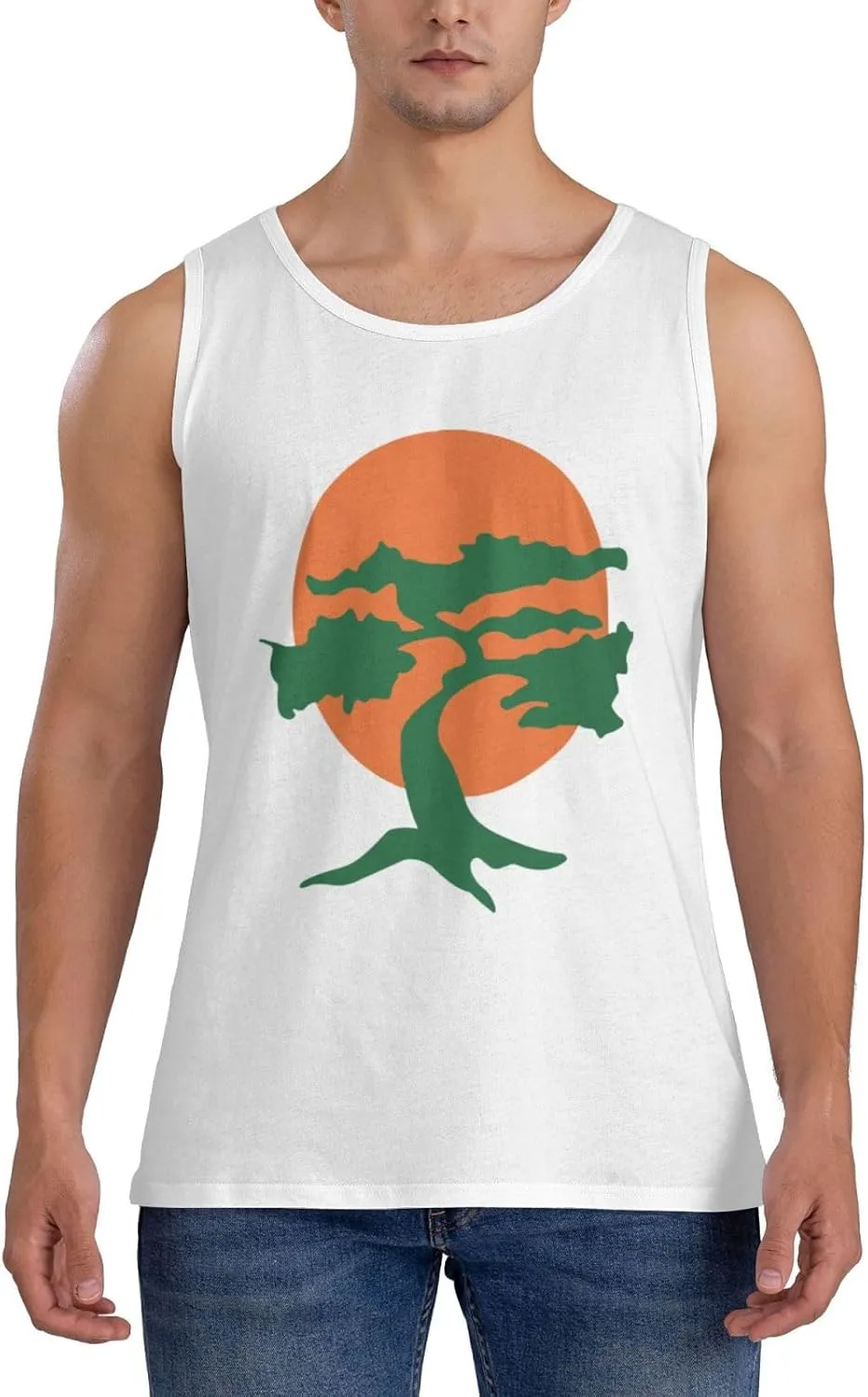 Men's Tank Top Sleeveless Tees Karates Quick Dry Sport Shirts Muscle Workout Gym Beach T-Shirts