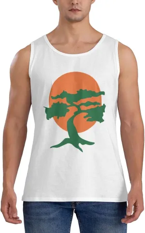 Men's Tank Top Sleeveless Tees Karates Quick Dry Sport Shirts Muscle Workout Gym Beach T-Shirts