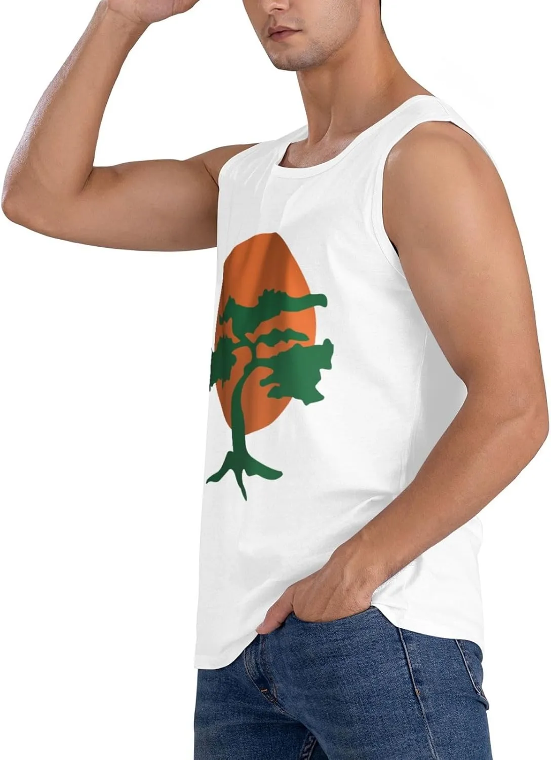 Men's Tank Top Sleeveless Tees Karates Quick Dry Sport Shirts Muscle Workout Gym Beach T-Shirts