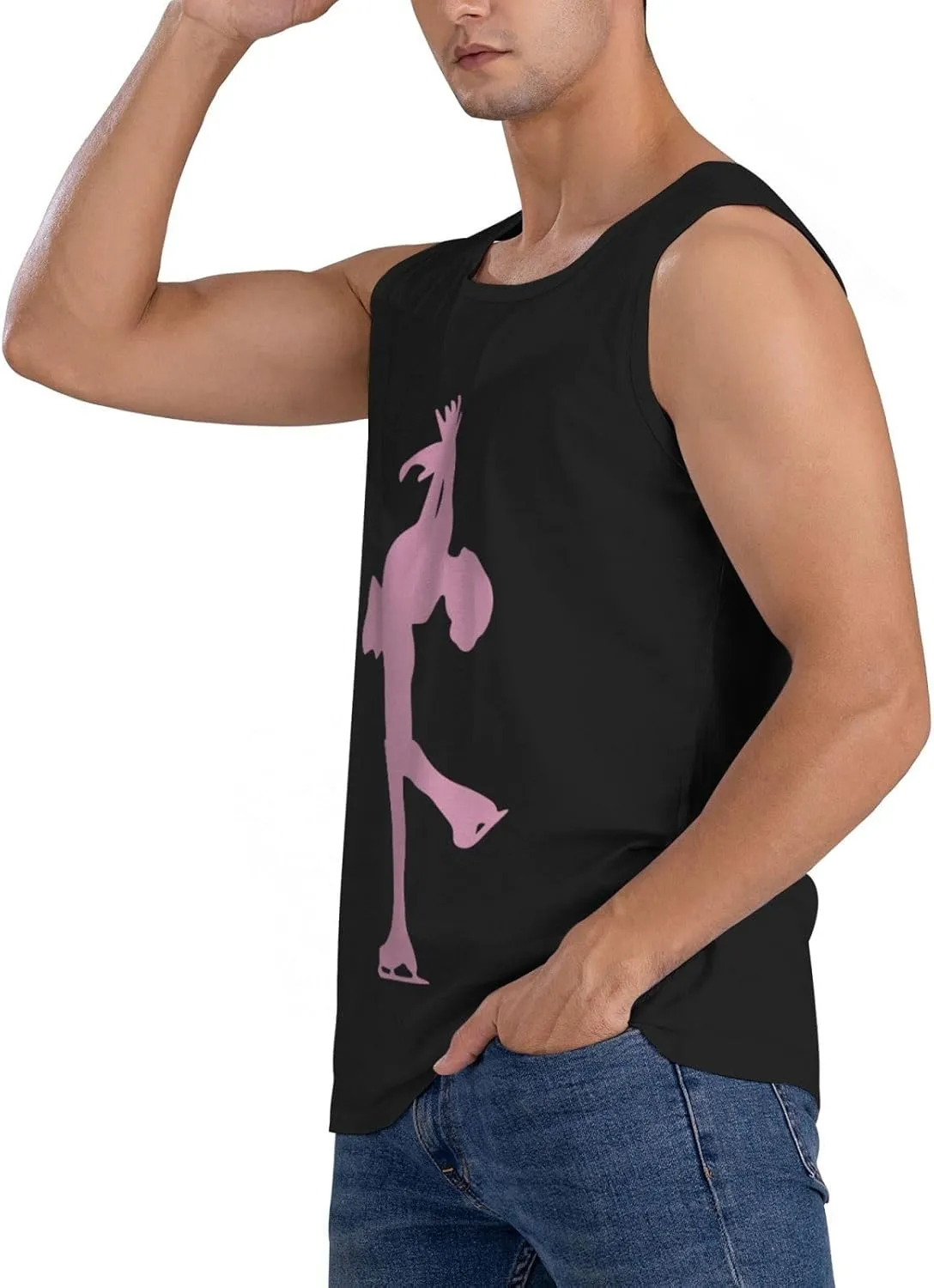 Men's Tank Top Sleeveless Tees Tricks Skate Quick Dry Sport Shirts Muscle Workout Gym Beach T-Shirts