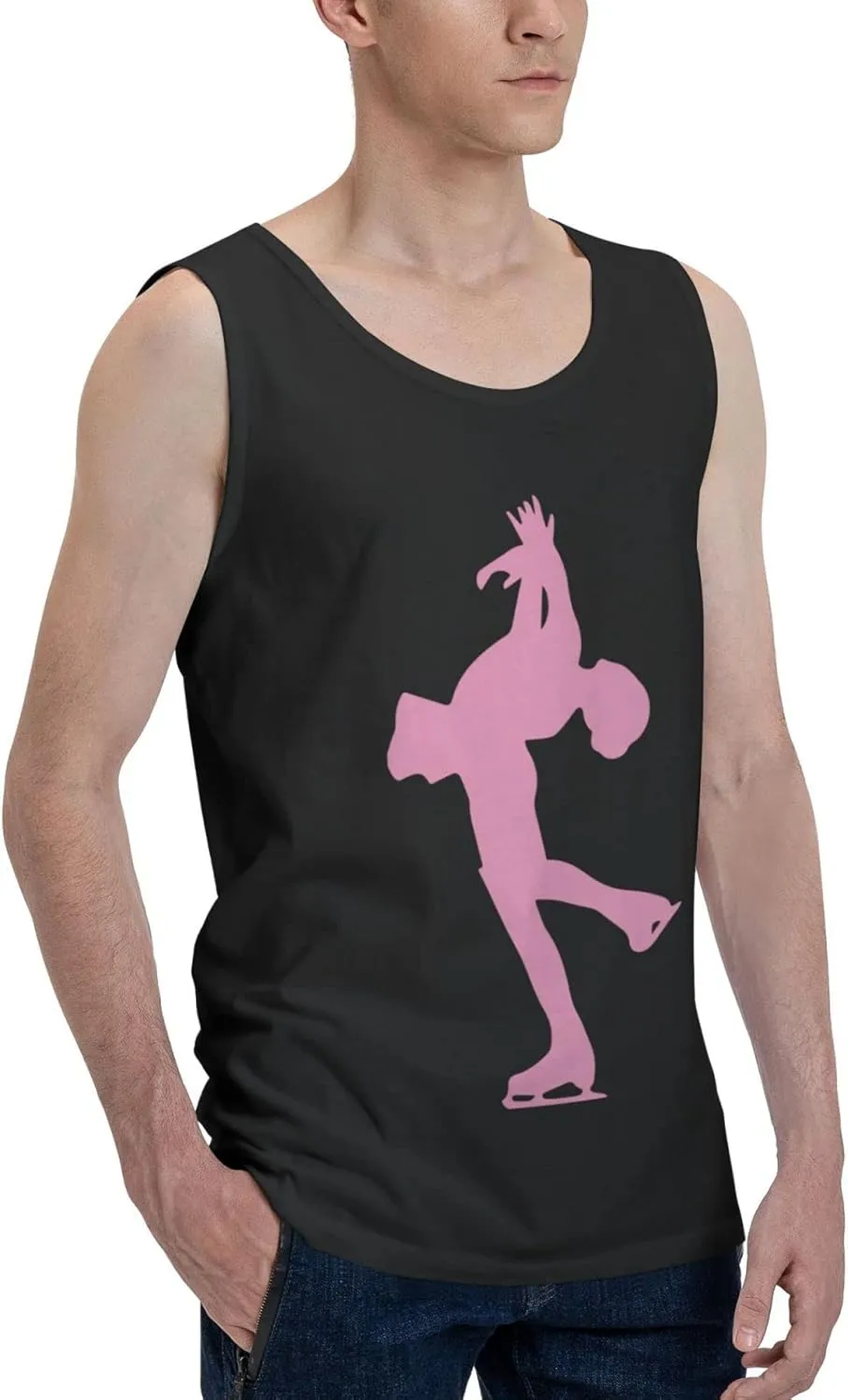 Men's Tank Top Sleeveless Tees Tricks Skate Quick Dry Sport Shirts Muscle Workout Gym Beach T-Shirts