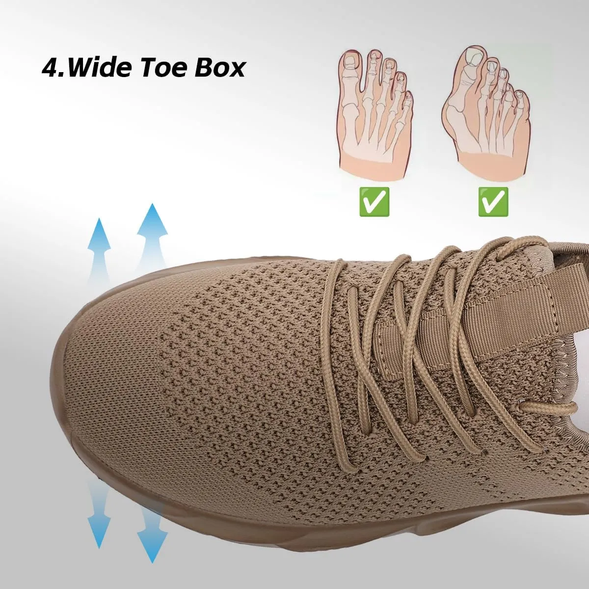 Mens Walking Running Shoes Slip On Sneakers Non Slip Workout Tennis Athletic Casual Lightweight Breathable Mesh Shoes