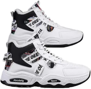 Men's Winter Warm Fleece-Lined Sneakers - Thick, Non-Slip, Durable Casual Shoes with Lace-Up Design for Outdoor Activities
