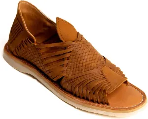 Mexico en la Piel Handmade Pachuco Leather Huaraches for Men - Open-Toe Flats with Crepe Sole, Slip-On Design, Comfortable and Stylish, Sizes 7us - 13us