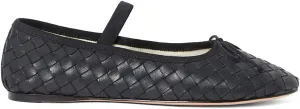 MICIFA Ballet Flats Round Toe Bow Fishnet Mary Jane Flats Dress Wedding Ballerinas Shoes