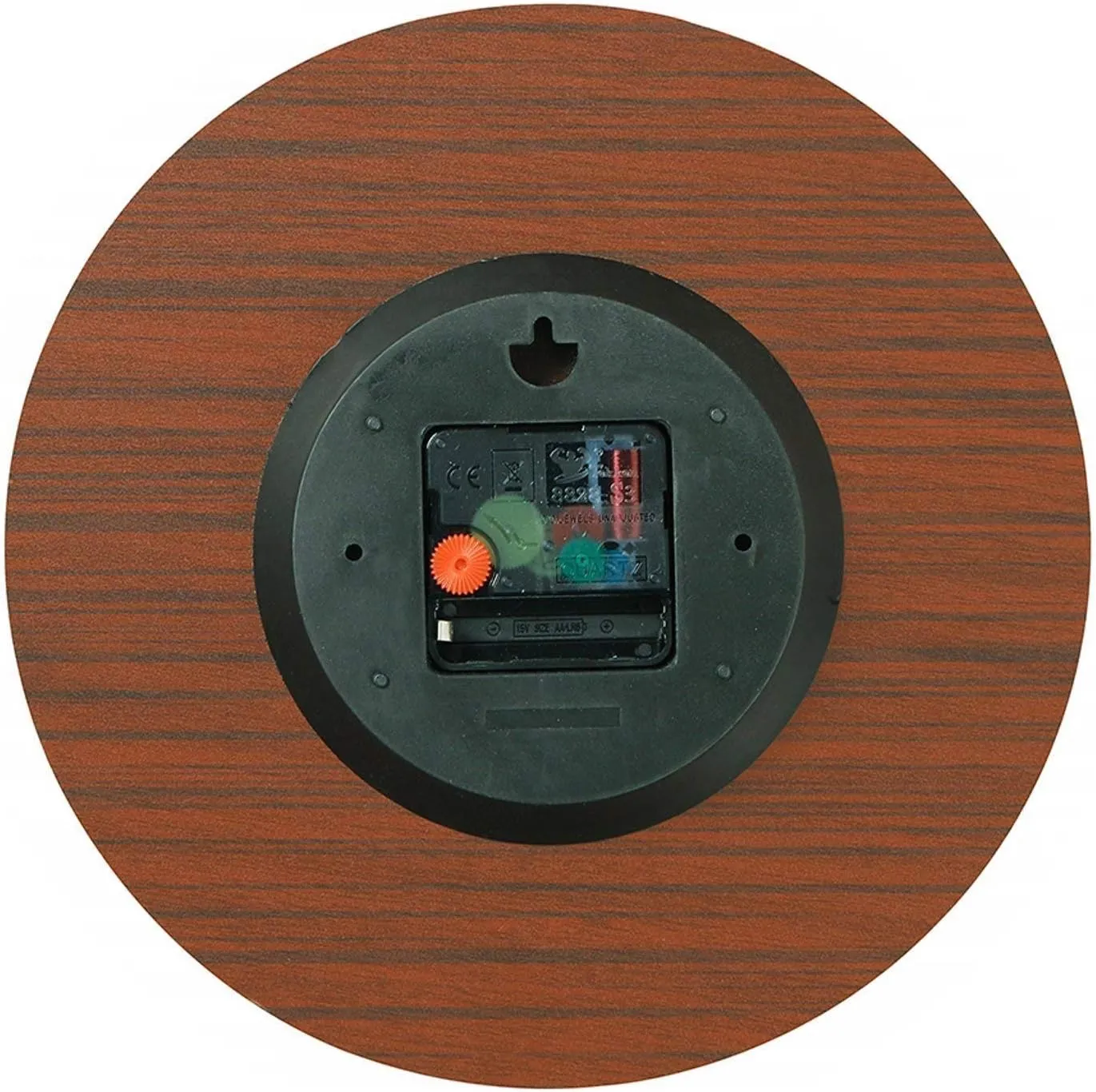 Modern Fashion Wall Clock Non Ticking Wall Clock Cowboy Black Hat Western Boots Wooden Round No Scale Clock Battery Operated Clock for Bedroom Office 23.6 in Black
