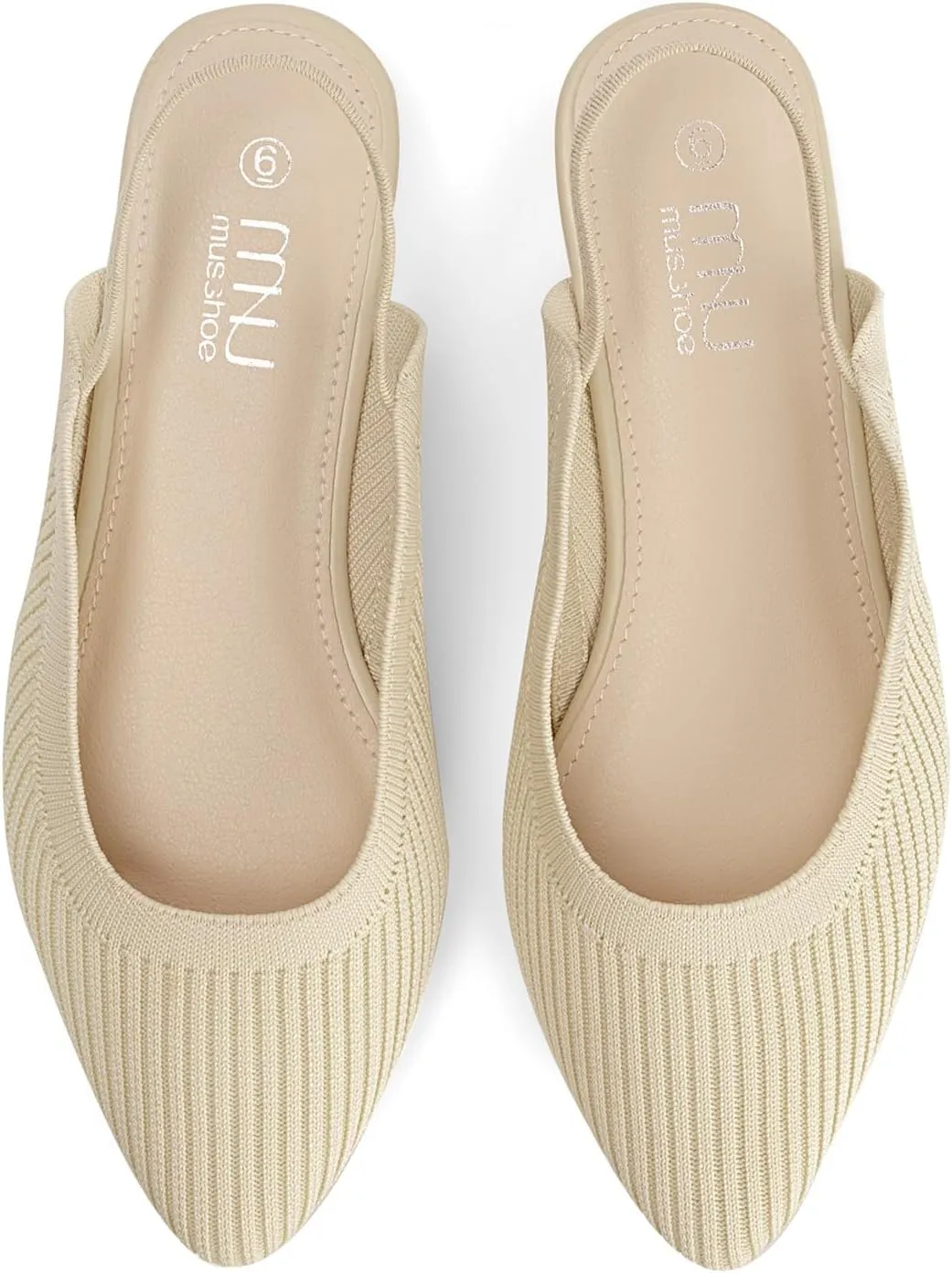 MUSSHOE Slingback Flats for Women Pointed Toe Flats for Women Dressy Comfort Work Office Shoes for Women