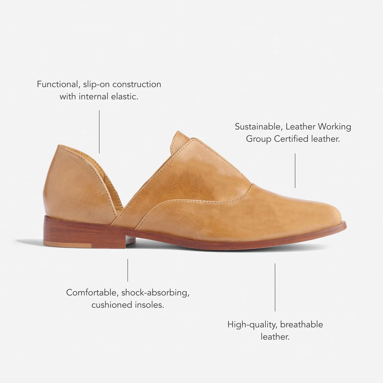Nisolo Women's D'Orsay Pointed Toe Flat Shoes