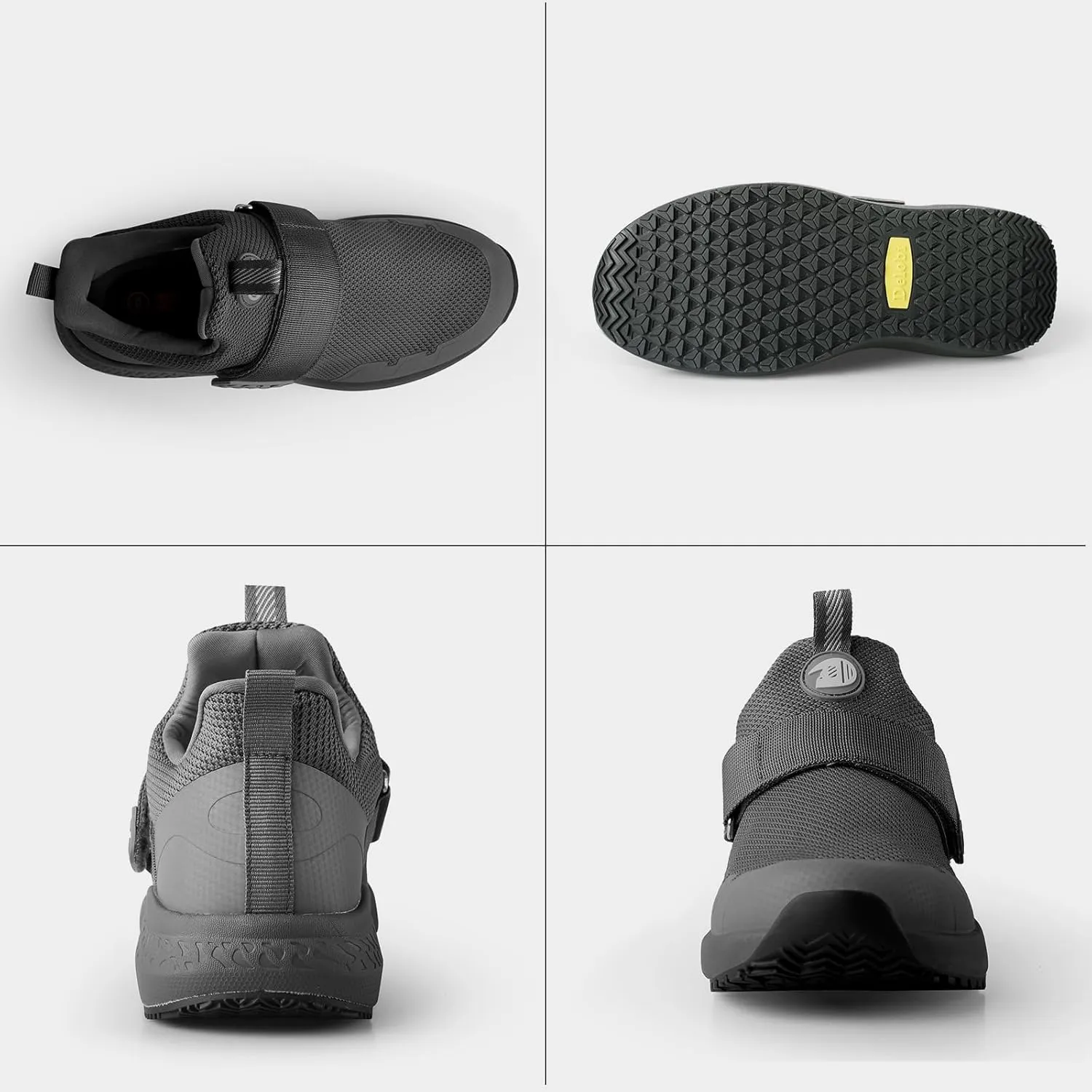 Non Slip Shoes for Men, Food Service Slip Resistant Work Shoes in Restaurant Kitchen Hospital, Breathable Lightweight Sneakers - Zapatos Antideslizantes para Hombres Medium or Wide Size 6-13