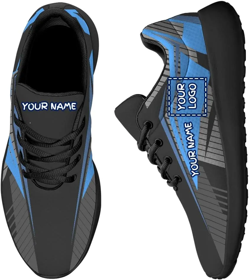 Non Slip Walking Shoes, Custom Sneaker with Your Team Logo/Name,Unisex Lightweight Athletic Gym Running Shoes