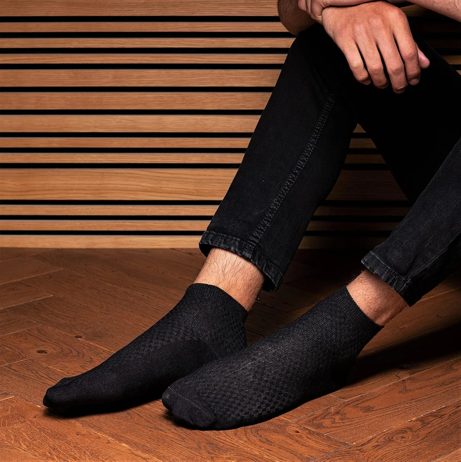 NUDUS UNDERWEAR Men’s Bamboo Rayon Ankle Quarter Dress Socks 5-Pair Gift Box, Premium Quality