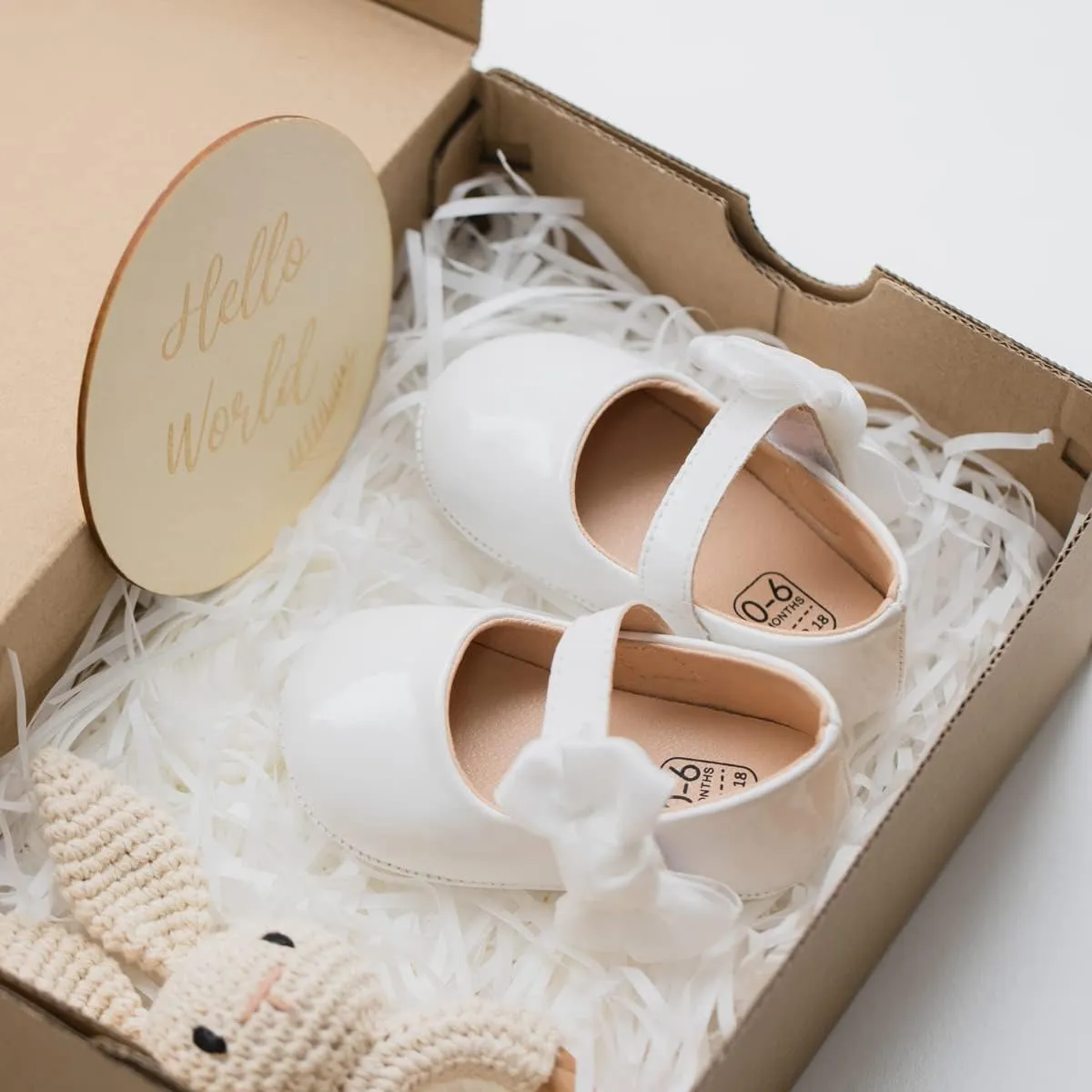 ohsofy Infant Baby Girls Mary Jane Flats Non-Slip Bowknot Princess Wedding Dress Shoes Toddler Crib Shoes