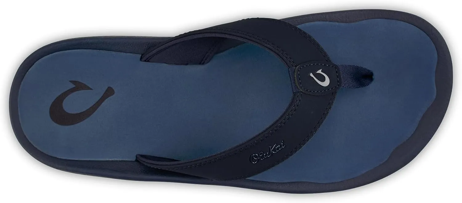 OLUKAI Ohana Men's Beach Sandals, Water Resistant Flip Flops, Arch Support & Comfort Fit, Lightweight & Durable, Enhanced Grip & Traction
