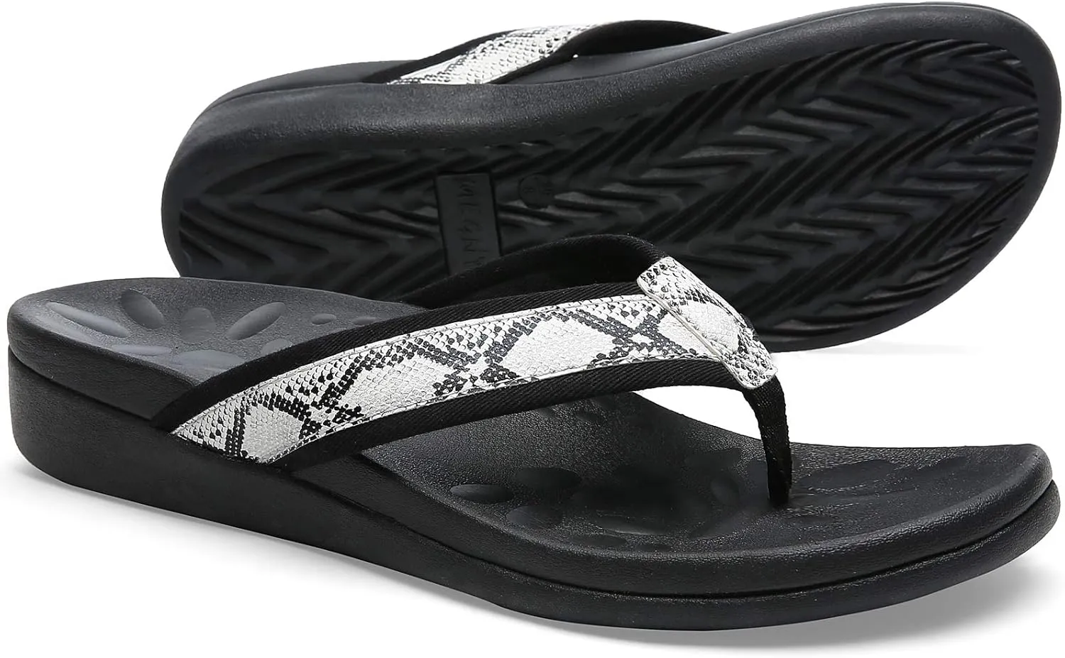 Orkii Womens Orthopedic Sandals for Plantar Fasciitis Feet, Best Orthotic Flip Flops With Arch Support, Comfortable Walking Sandals for Summer Beach, River, Pool