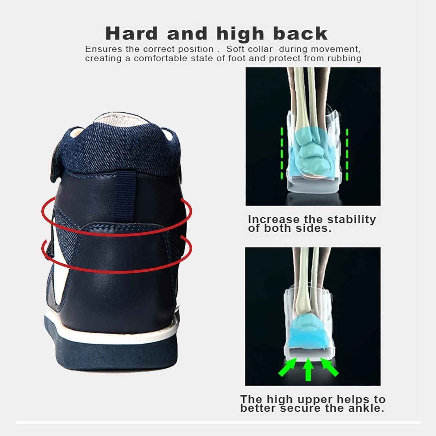 Orthopedic Sandals for Kids,Girls and Boys Closed-toe High Back Corrective Shoes with Arch and Ankle Support