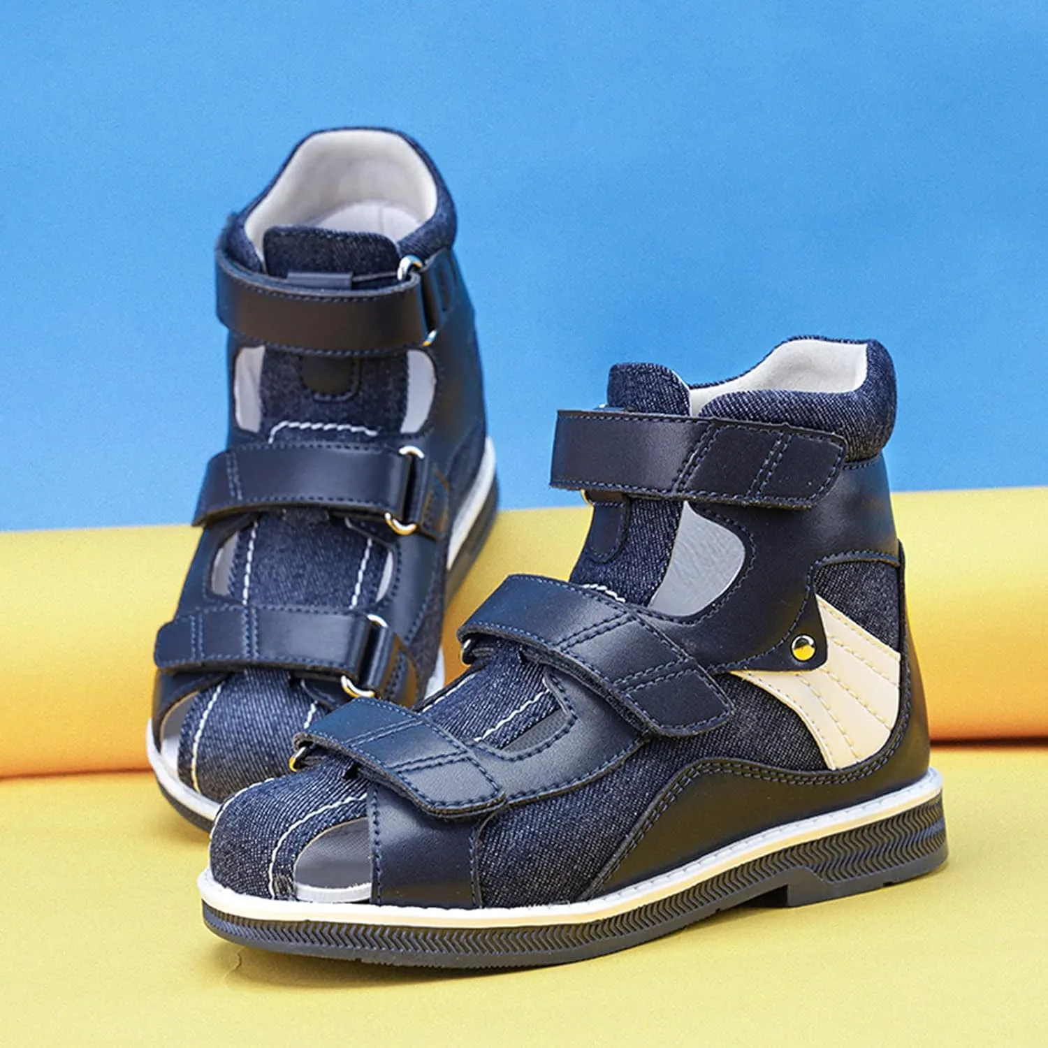 Orthopedic Sandals for Kids,Girls and Boys Closed-toe High Back Corrective Shoes with Arch and Ankle Support