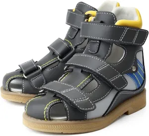 Orthopedic Sandals for Toddlers with Arch and Ankle Support,Kids Leather Corrective Shoes