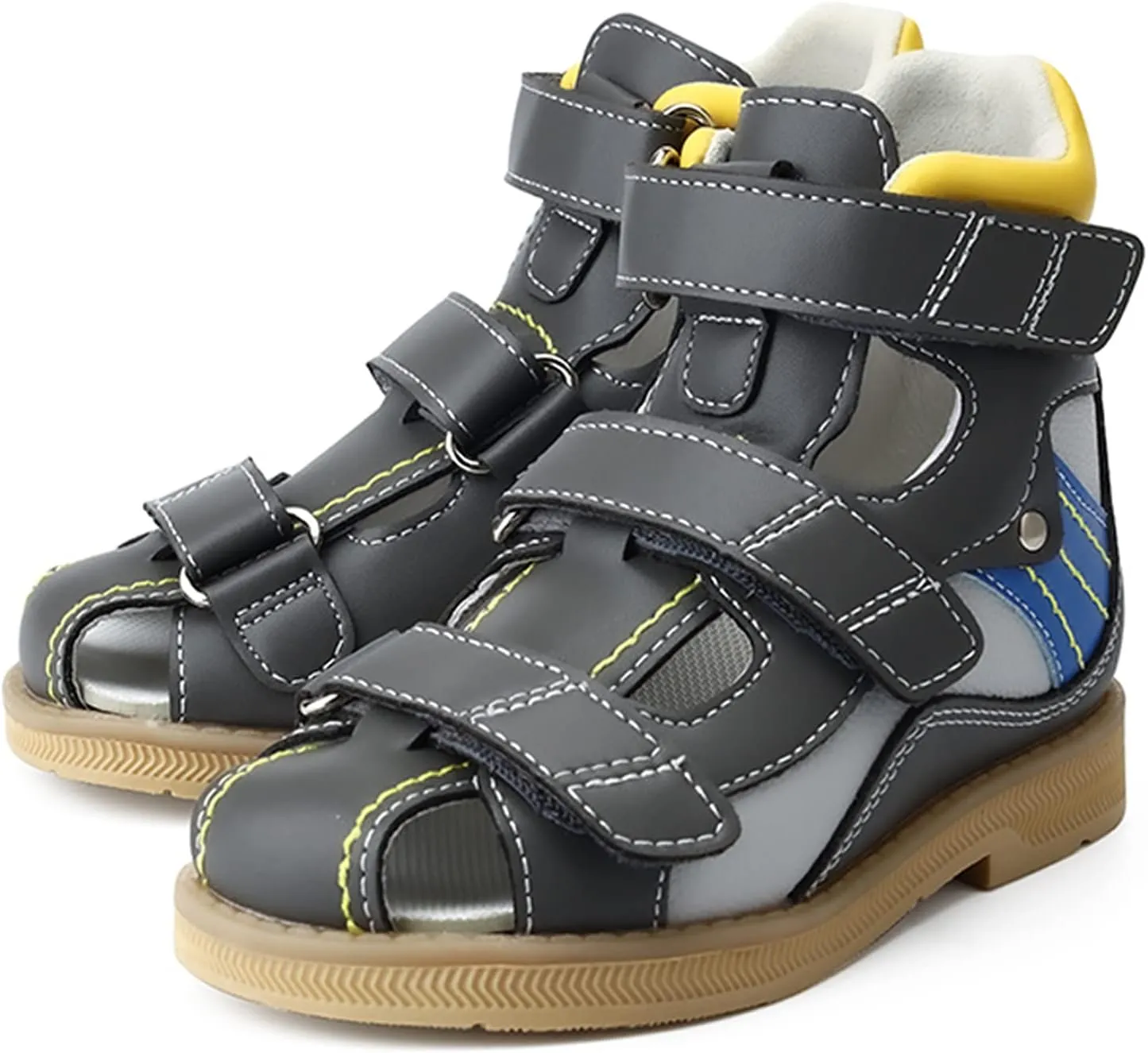 Orthopedic Sandals for Toddlers with Arch and Ankle Support,Kids Leather Corrective Shoes