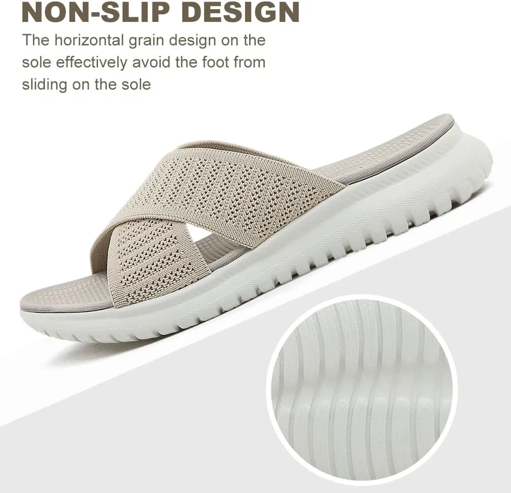 Orthopedic Sandals for Women Comfortable Recovery Slides with Arch Support Plantar Fasciitis Slides Slippers Women Summer